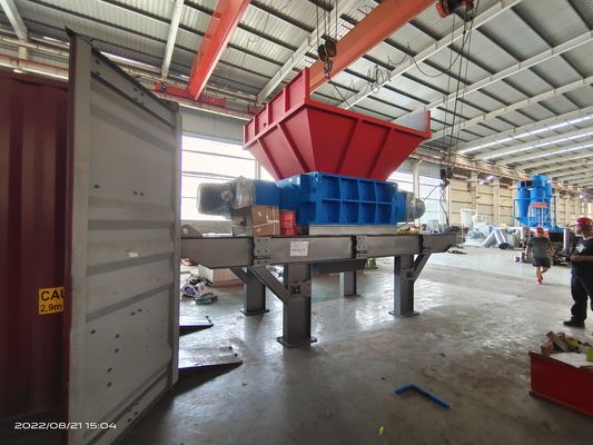 8000KG απορριμμάτων χαρτόνι Shredder Βιομηχανικό χαρτί Shredder Machine