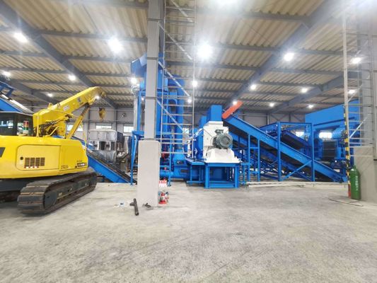 90KW ξύλο/ μέταλλο/ καουτσούκ/ πλαστικό/ χαρτόνι Shredder Machine με Chamber Box Knife Blade