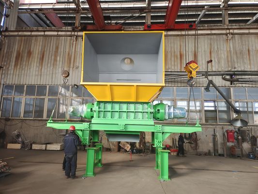 110kW ισχύς Δύο άξονες Αλουμινίου Scrap Crusher ευέλικτη και μακροχρόνια για θρυμματισμό
